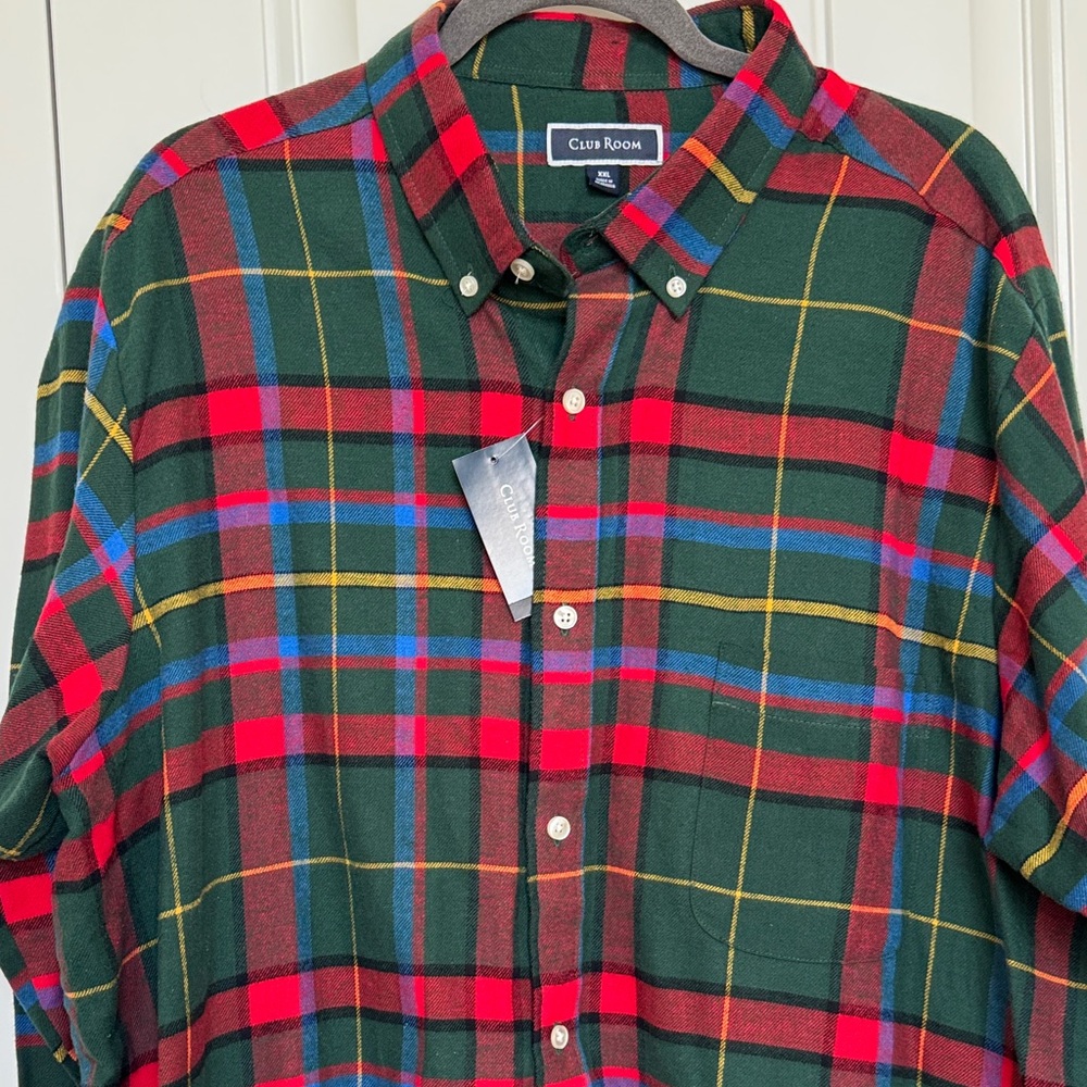 Club Room Men's Multicolor Plaid Button-Down Shirt